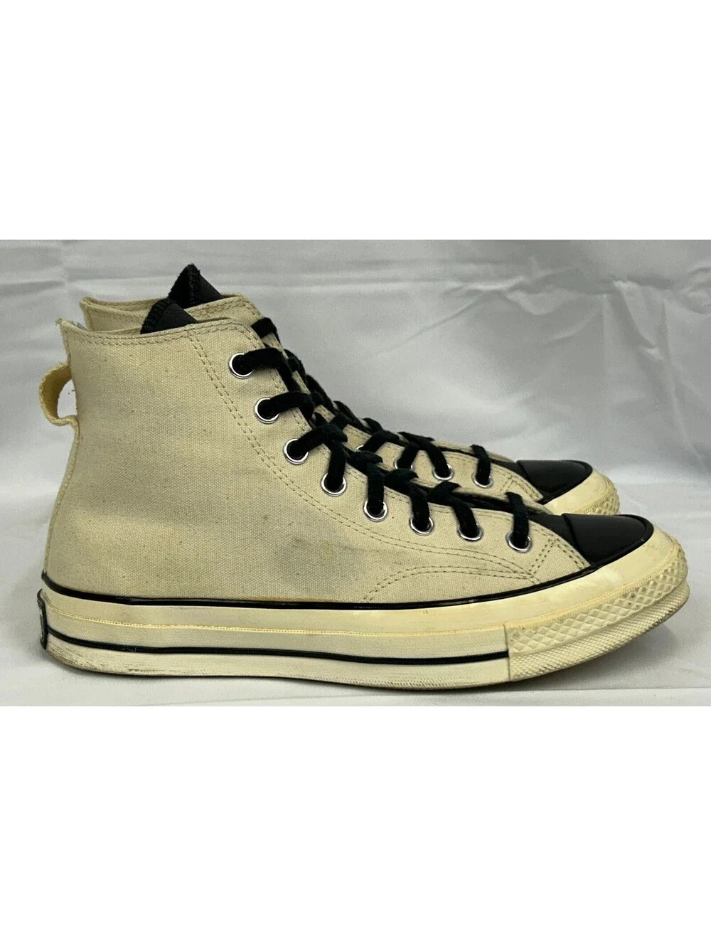 Converse Chuck 70 Hi Fear of God Essentials Ivory Black Men's 10.5 167955C Shoes